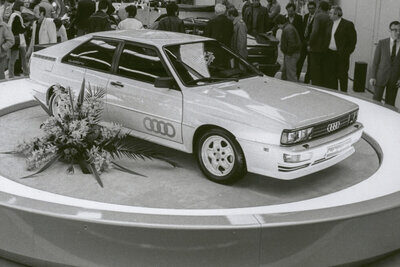 Audi Quattro am Genfer Autosalon 1980