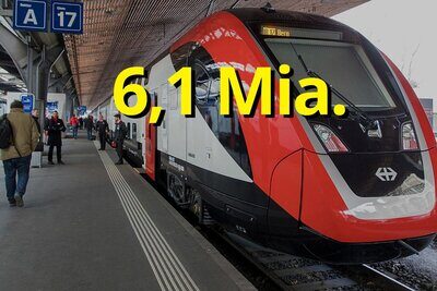 Im dritten Quartal 2025 kam es zu einem Höchsstand beim Schienenpersonenverkehr seit 2014. 6,08 Milliarden Personenkilometern wurden zurückgelegt. Bild: SBB