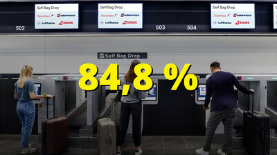 Zahl der Woche - 84.8% aller Flugpassagiere haben ein Reiseziel innerhalb Europa