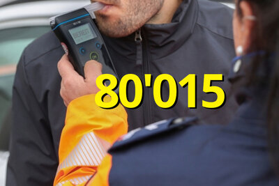 Im Jahr 2023 wurden in der Schweiz 80'015 Ausweise entzogen. Bild: KaPo SG