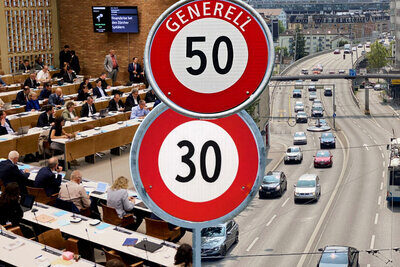 Der Zürcher Kantonsrat hat sich für Tempo 50 auf Hauptverkehrsachsen ausgesprochen. Bild: STREETLIFE, Kantonsrat Zürich