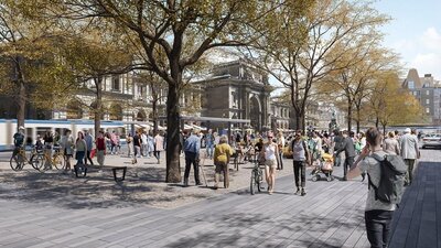 Visualisierung des künftigen Bahnhofplatzes