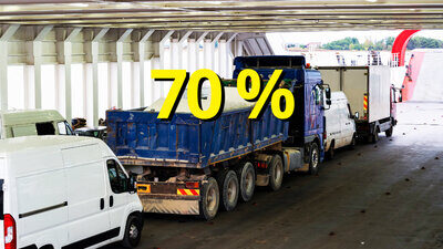 Der Gütertransport innerhalb der Landesgrenzen macht rund 70 Prozent des Schweizer Schwerverkehrs aus. Bild: freepik