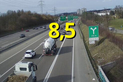 Strassenverkehrsteilnehmende zahlten 2022 Abgaben und Steuern in der Höhe von 8,5 Milliarden Franken. Bild: astramobcam.ch