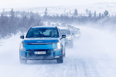 Der Test wurde vom Norwegischen Automobilverband NAF durchgeführt. Die Temperaturen lagen bei -9 bis 1 Grad Celsius. Bild: NAF