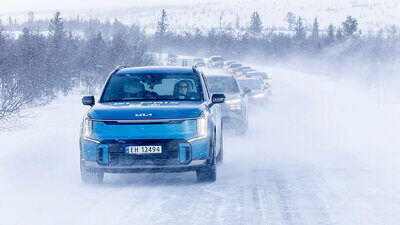 Der Test wurde vom Norwegischen Automobilverband NAF durchgeführt. Die Temperaturen lagen bei -9 bis 1 Grad Celsius. Bild: NAF