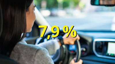 Frau hinter dem Steuer