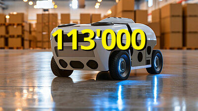 Auf dem Vormarsch: Weltweit wurden 113'000 Roboter für Transport- und Logistikaufgaben verkauft. Bild: Freepik