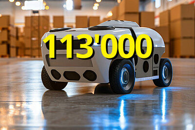 Auf dem Vormarsch: Weltweit wurden 113'000 Roboter für Transport- und Logistikaufgaben verkauft. Bild: Freepik