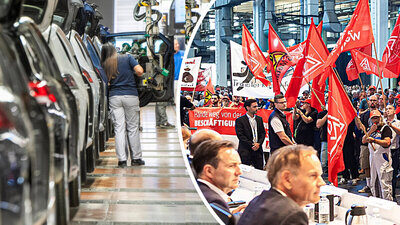 Der VW-Vorstand verkündete heute am Hauptsitz in Wolfsburg den harten Sparkurs. Es kam zu Protesten der Mitarbeitenden. Grafik: STREETLIFE, VW