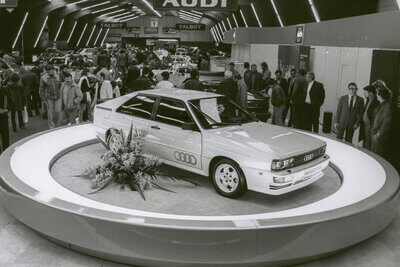 Audi Quattro am Genfer Autosalon 1980