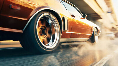 Der 22-Jährige liess an seinem 510 PS starken Auto bewusst auf der A1 die Räder durchdrehen. So kam er schliesslich ins Driften. Bild: freepik / AI