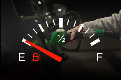 Benzintankanzeige leer