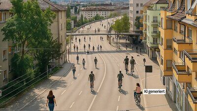 Transitachsen wie die Rosengartenstrasse wären für den Fuss- und Fahrradverkehr frei. Ein vermeintlicher Vorteil, der schnell zum Nachteil wird. Bild: freepik.com