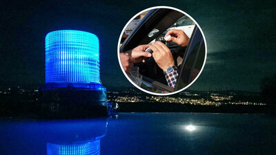 Blaulicht in der Nacht