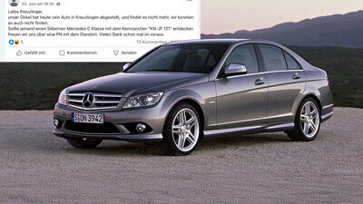 Mercedes mit Facebook-Post