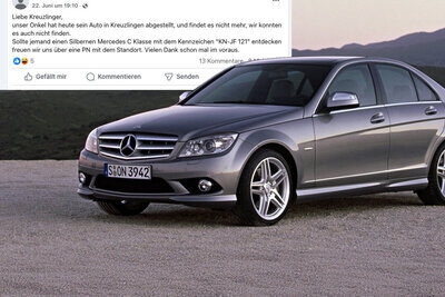 Mercedes mit Facebook-Post