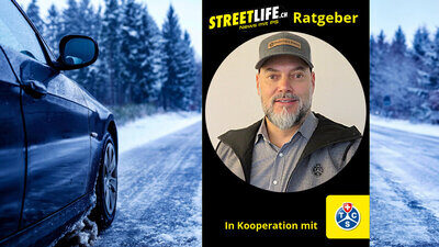 TCS-Experte Adrian Suter erklärt die wichtigen Fragen rund um Autofahren und den Verkehr. Bild: TCS, Freepik, STREETLIFE