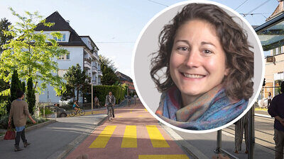 In der ETH-Vision «E-Bike City» gehört der Zürcher Strassenraums der Mikromobilität. Dr. Catherine Elliot ist die Projektkoordinatorin des ETH-Projekts. Bild: ETH