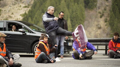 Klima-Kleber von Renovate Switzerland beim Gotthard