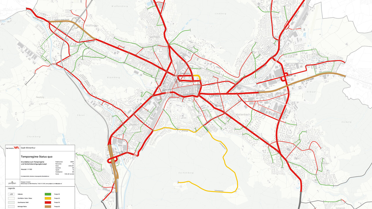 Tempo 30 in der Stadt Winterthur