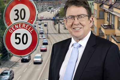 In Schweizer Städten tobt der Kamp um die Höchstgeschwindigkeit auf Hauptverkehrsachsen. Albert Rösti gibt jetzt bei Tempo 50 Gas. Bild: STREETLIFE, © Bundeskanzlei / Béatrice Devènes