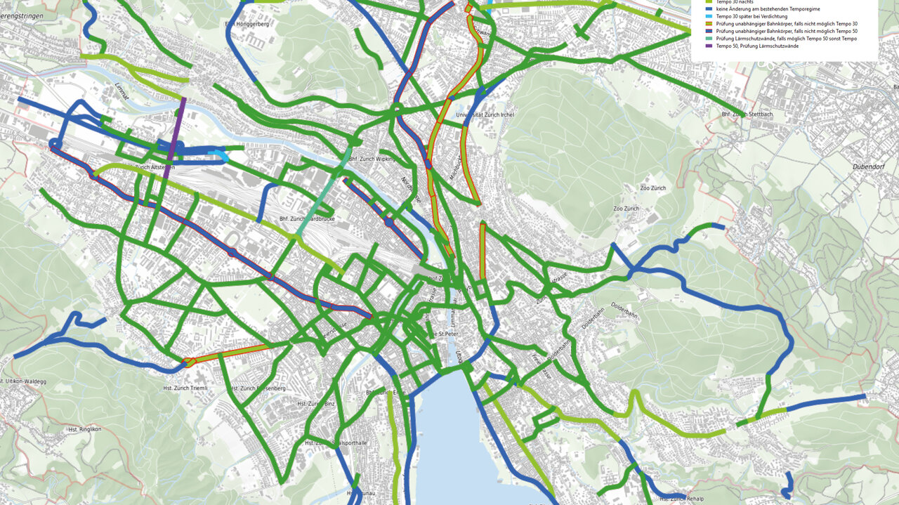 Tempo 30 in der Stadt Zürich 3. Etappe Strassenlärmsanierung