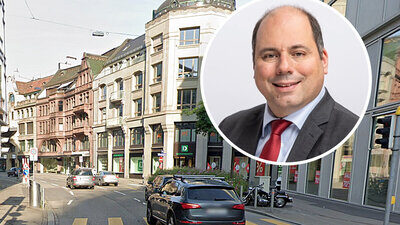 Der Zürcher SVP-Nationalrat Mauro Tuena will nicht, dass die Autofahrenden auf der Uraniastrasse eingeschränkt werden. Bild: Google Maps