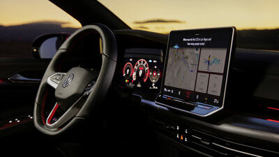 VW-Armaturenbrett mit Bildschirm