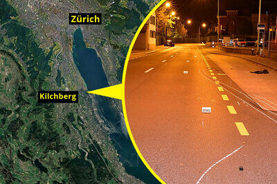 Der Unfall ereignete sich auf der Seestrasse in Kilchberg ZH. Bild: Kantonspolizei Zürich, Google Maps