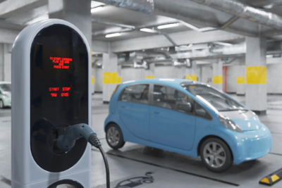 Ladestation in einem Parkhaus