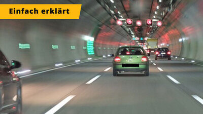 Auto im Tunnel Teaser Bild