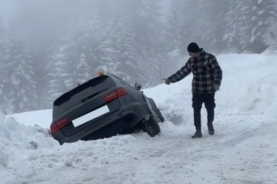 Audi steht neben der Strasse