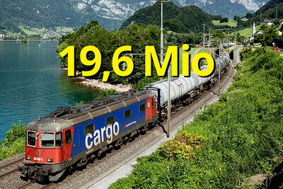 Der Gütertransport auf den Schienen durch die Schweizer Alpen nahm im ersten Halbjahr 2024 um 0,5 Prozent ab. Bild: SBB