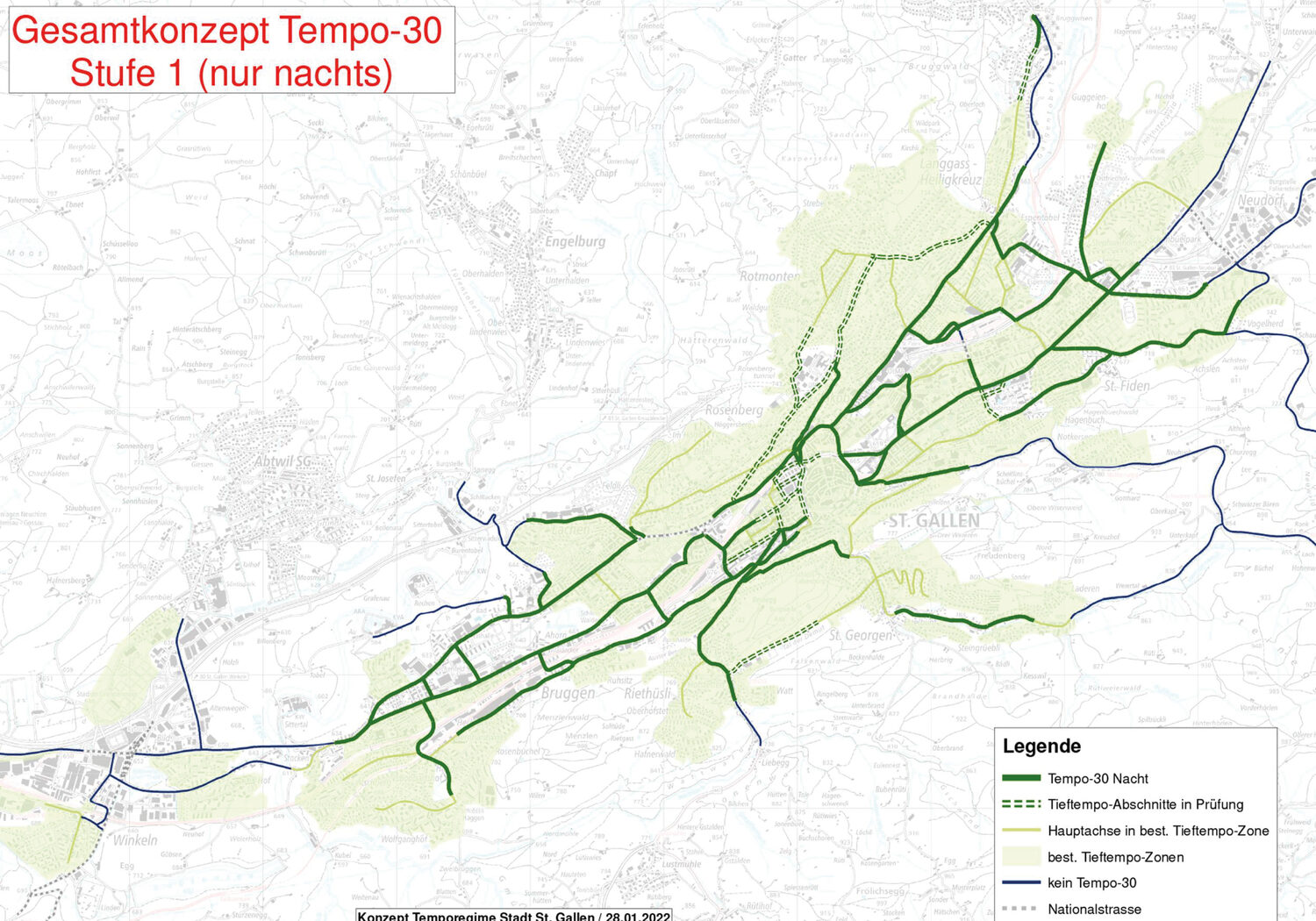 Tempo 30 in der Stadt St.Gallen