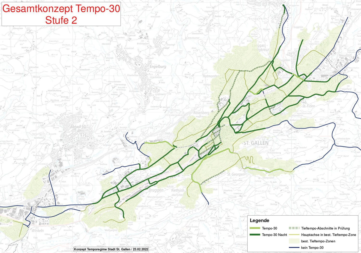 Tempo 30 in der Stadt St.Gallen